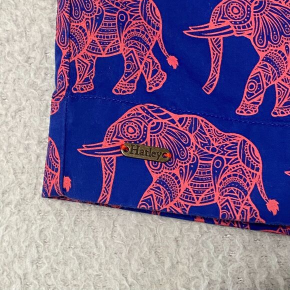 Hatley Womens Knee Skirt Size 6 Cotton Graphic Elephant Print Pink‎ Blue - Picture 5 of 13